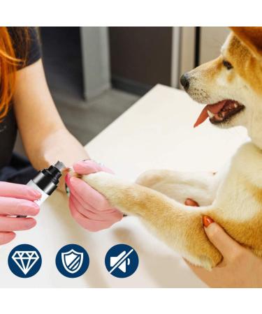 YOUTHINK Pet Nail Grinder Ultra Quiet Electric Dog Nail File Trimmer with Grinding Wheels 3 Ports Quick USB Rechargeable Adjustable Speed Portable Safe Durable Easy for Dogs Cats Rabbits Gentle Claw Care(Green-White) (white) - Buy Online on GoSupps.com