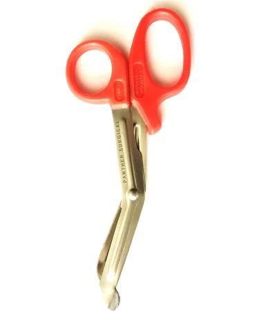 Panther Surgical Lister Bandage Scissor 5.5 Inch - Orange Plastic Handle Nursing Trauma Scissors - Buy Online on GoSupps.com