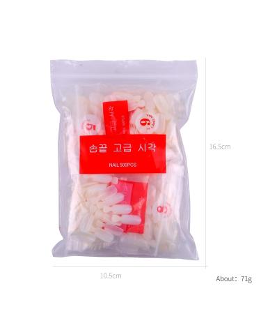 500pcs Rhombus Full Cover Artificial Nails - Transparent | Premium Quality & International Shipping - Buy Online on GoSupps.com