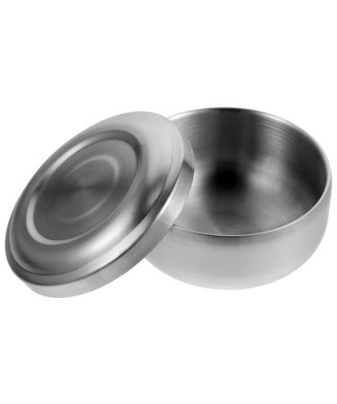 Magiclulu metal holder 2st shaving bowls for men cup holder men suit stainless steel containers with lid rust -free razor cup shavinga rasuradoras para hombres men's suits accessories man cream