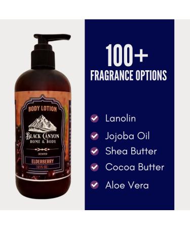 Black Canyon Elderberry Scented Body Lotion with Lanolin and Jojoba Oil 12 Oz - Buy Online on GoSupps.com
