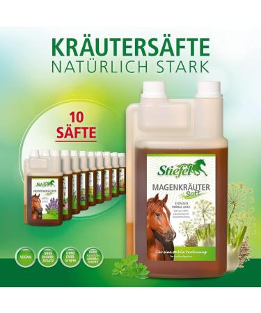 Stiefel Gastric Herb Juice | Pack of 2 x 1 Litre | Liquid Supplement for Horses | Support for Gastric and Digestive Disorders | No Dyes - Buy Online on GoSupps.com
