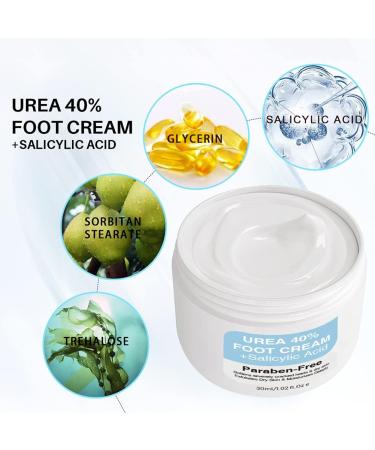 Mrinb Very Dry Foot Cream Dry Foot Cream with Urea 40% for Cracked Heels Exfoliation and Deep Hydration Foot Care 30 g - Buy Online on GoSupps.com