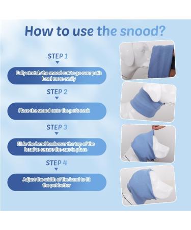 COMFPET No Flap Ear Wraps for Dogs | Dog Snood for Ear Hematoma | Pet Ear Muffs | Ear Cover for Cats and Dogs | Large (Blue) - Buy Online on GoSupps.com