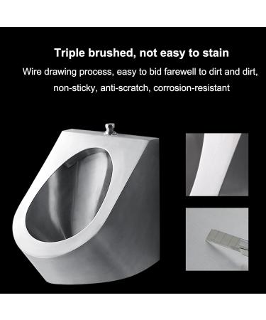 304 Stainless Steel Urinal Wall-Mounted Men's Urinal Standing Small Sensor Urinal Intelligent and Efficient Non-Contact Flushing Valve Suitable for Bars Homes Shopp - Buy Online on GoSupps.com
