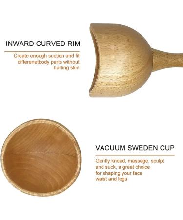 Hand Massage Cup Set - Wooden Anti-Cup Massage Tool for Sore Muscles | 2 Pieces - Buy Online on GoSupps.com