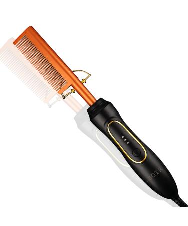 Portable Travel Anti-Scald Beard Straightener Press Comb Electric Hot Comb Hair Straightening Heat Pressing Comb