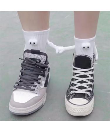 Gencokok Magnetic Couple Socks | 3D Doll Mid-tube Socks | One Size White | 1 Pair - Buy Online on GoSupps.com