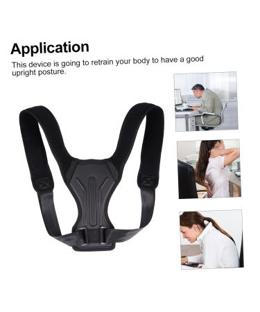 GLEAVI Adjustable Posture Brace - Hunchback Support Strap for Men & Women | Breathable Fabric 25x27cm Black - Buy Online on GoSupps.com