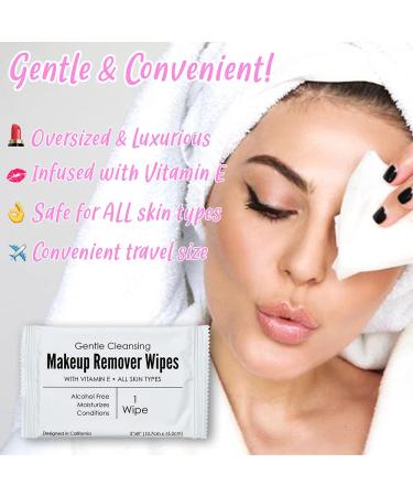 World Amenities 50-Count Makeup Remover Wipes | Individually Wrapped, Gentle Cleansing, Alcohol-Free, Vitamin E | All Skin Types | 100% Recyclable | Hotel Travel Size Toiletries - Buy Online on GoSupps.com