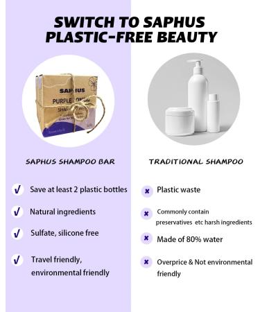 Purple Shampoo & Conditioner Bar Set | Neutralizes Brassy Tones | Sulfate Free | Travel Friendly for All Hair Types - Buy Online on GoSupps.com