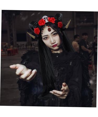 HAPINARY Halloween Headband Hair Bands for Womens Hair Horn Headbands for Women Horn Hair Band Horn Rose Hair Band Instrument for Pedicures for Family Comb Miss Charm Plastic Resin - Buy Online on GoSupps.com