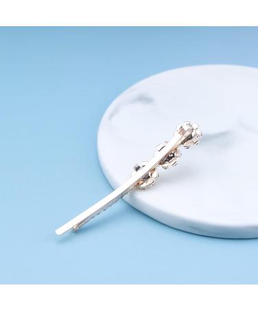 Wendalern Boho Crystal Flower Hairpin Gold Crystal Hair Barrette Rhinestone Bobby Pin Crystal Wedding Hair Clip Barrette Bride Flower Hairpin Headpieces Decorative Hair Accessories for Women and Girls - Buy Online on GoSupps.com