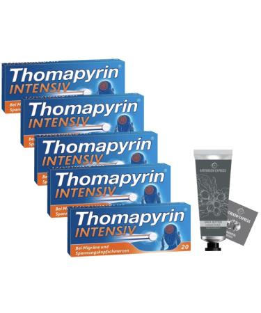 Thomapyrin intensive tablets 5 x 20 pieces including hand cream OR hand soap from Apotheken-Express