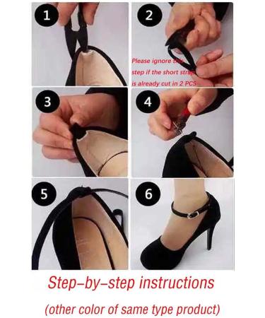 Shop Women's High Heels Shoe Straps - Non-Slip Removable Black Shoelaces | International Shipping Available - Buy Online on GoSupps.com