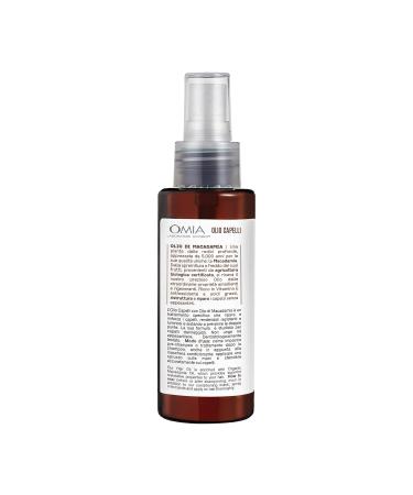 Omia KO Organic Hair Oil with Macadamia | Repair Damaged Hair Silicone-Free 100ml - Buy Online on GoSupps.com