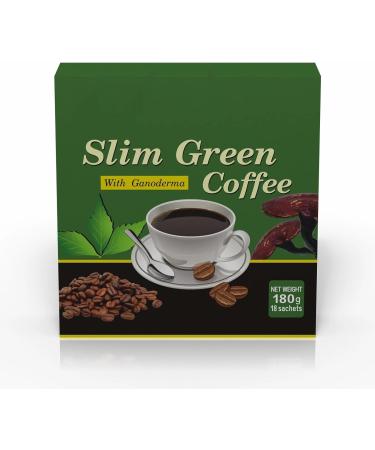 RASPIO Ganoderma Slimming Green Coffee - 180g Instant Coffee for Weight Management Natural Slimming Blend with Reishi Mushroom Dietary Supplement - Buy Online on GoSupps.com
