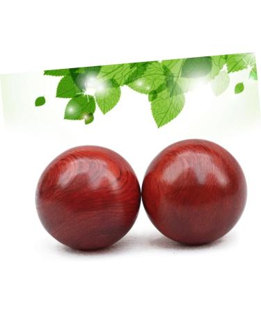Gleavi 6 STK Wooden Massage Balls - Smooth Round Massage Rolls for Asian Meditation & Healthcare - Red Chinese Wellness Tool - Buy Online on GoSupps.com