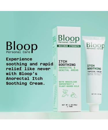 Buy Bloop Anorectal Itch Soothing Cream with Hydrocortisone & Oils | Max Strength Rapid Relief | 1oz - International Shipping - Buy Online on GoSupps.com