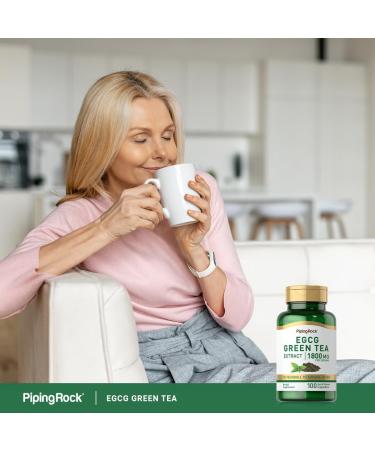 Piping Rock EGCG Green Tea Extract 1800mg - 100 Capsules | Standardized Non-GMO Supplement - Buy Online on GoSupps.com