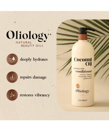 Oliology Coconut Oil Shampoo - Restore Damaged Hair | Nutrient-Rich Paraben & Cruelty Free | Botanically Infused | Intense Shine - 32 oz Made in USA - Buy Online on GoSupps.com