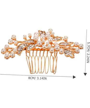 Didiseaon Rhinestone Side Comb Bride Hair Comb Wedding Hair Comb Bridal Hair Side Comb Pearl Hair Comb Bridal Hair Comb Wedding Hair Side Comb Rhinestones Miss Accessories Silver - Buy Online on GoSupps.com