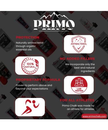 Primo Chalk 1LB Bag - High Absorption Magnesium Carbonate for Weightlifting, Gymnastics, Climbing - Buy Online on GoSupps.com