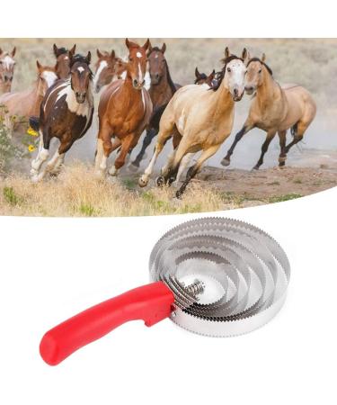 Horse Scraper Stainless Steel Itching Brush Equine Sweat Scraper Horse Hair Shedding Comb Horse Grooming Hair Remover for Horse - Buy Online on GoSupps.com