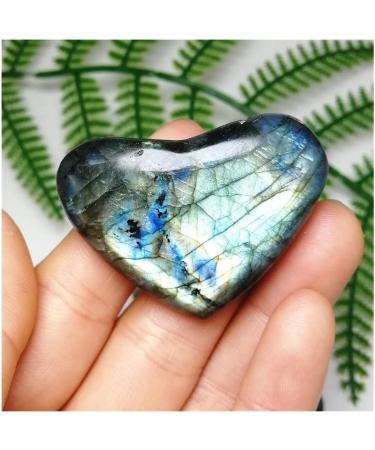 1pcs 3-4cm Natural Labradorite Heart Moonstone Reiki Gems Crystal Heart Stones - Buy Online on GoSupps.com
