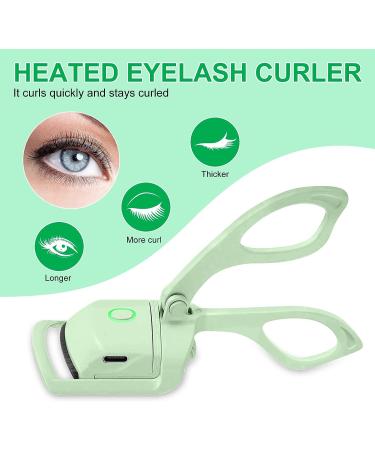 Heated Eyelash Curler | USB Rechargeable | 2 Heating Modes | Green - Buy Online on GoSupps.com