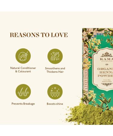 Kama Ayurveda 100% Organic Henna Powder 100g - Buy Online on GoSupps.com