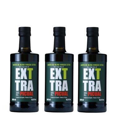 EXT TRA EXTTRA Original - Extra Virgin Olive Oil Early Harvest (Picual Variety) - Pack of 3 x 500 ml