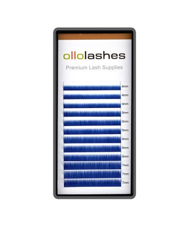 Blue Bottom Lash Extensions J Curl 0.07mm Mix 4-7mm - Colored Lower Lash & Eyebrow Extensions - Buy Online on GoSupps.com