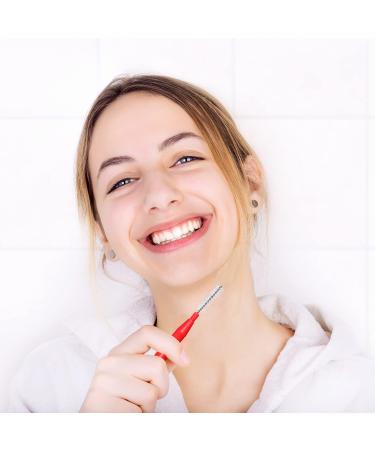 100 Interdental Brushes - Oral Hygiene Tooth Cleaning Tool - Red Blue Green Light Blue | International Shipping Available - Buy Online on GoSupps.com