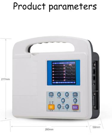 Zumaha Portable EKG Monitor - Professional Digital 3-Channel Electrocardiographer with Color LCD & Printing Paper | Home Health Device for Accurate ECG Monitoring - Buy Online on GoSupps.com
