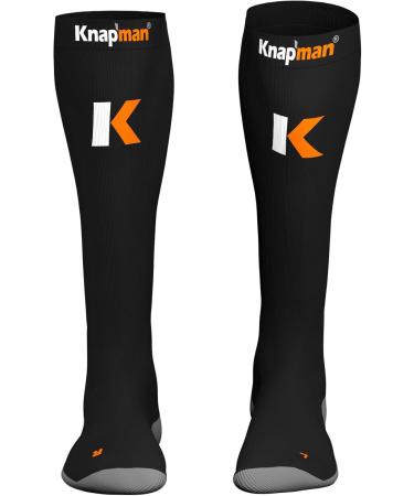 Knapman Active Strong Compression Stockings - Black L - Best for Support & Comfort | International Shipping - Buy Online on GoSupps.com