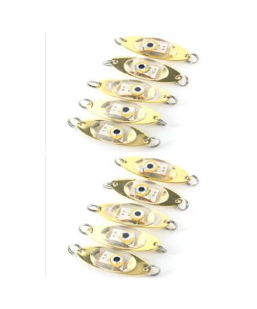 WINCSPACE Fishing Lure Light Deep Drop Underwater, Water-Triggered Designed Light Bait Flasher Saltwater Freshwater Bass Halibut Walleye Lures Attractant 10 PCS Big eyes light