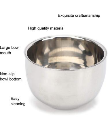 3pcs Shaving Bowl Set - Stainless Steel Shaving Tools for Men | Perfect Gift for Fathers - Buy Online on GoSupps.com