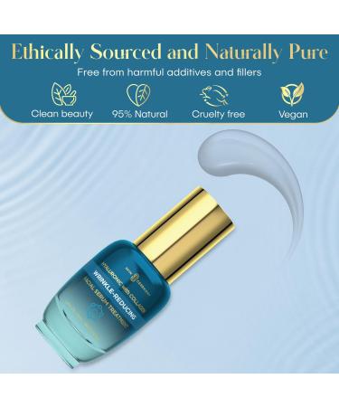 Hyaluronic & Collagen Facial Serum - Wrinkle Reducing Deep Hydration & Skin Rejuvenation - Made in Korea - 1.69 FL.OZ - Buy Online on GoSupps.com