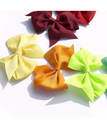 JOYOYO 40 Pcs Medium 3.5 Inch Hair Bows for Girls - Grosgrain Ribbon Craft Hair Clips for Toddler Girls, Hair Accessories - Buy Online on GoSupps.com