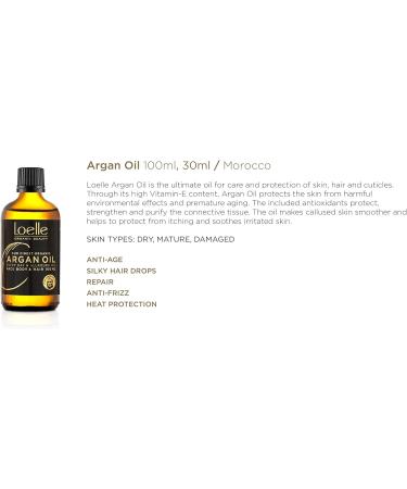  Loelle Loelle - 100% Pure Cold-Pressed Argan Oil - Organic Argan Oil for Hair Face Hands - Vegan Moisturizing Body Oils Rich in Vitamin E - Hand-Harvested in Morocco 30ml - Buy Online on GoSupps.com