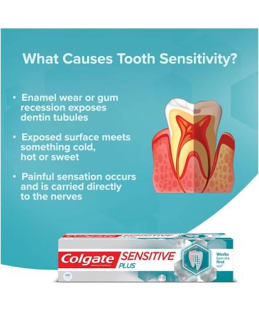Colgate Sensitive Plus Toothpaste 140gm - Pro Argin Formula for Effective Sensitivity Relief | International Shipping Available - Buy Online on GoSupps.com