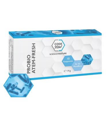 Code Vital Probio Breath-Fresh probiotic chewing tablets I natural oral hygiene with probiotic bacteria i balance of the oral flora |Fighting bad breath in the long term |10 pieces 10 pieces (1 Pack)