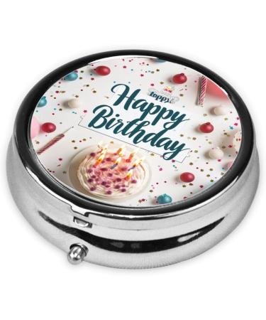 Portable Metal Pill Box - 3-Compartment Design for Travel | Buttercream & Candles - Buy Online on GoSupps.com