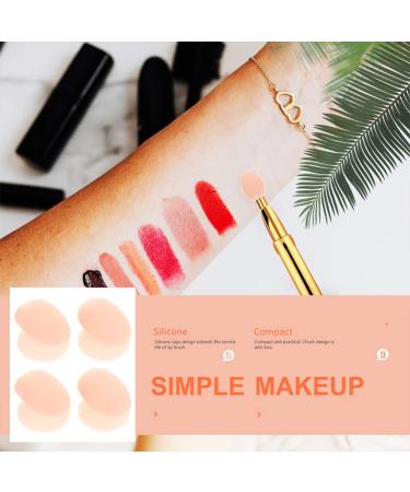FRCOLOR 12pcs Lip Brush Covers - Makeup Brush Caps for Travel Assorted Colors & Anti-Lost Design Perfect for Lip Masks - Buy Online on GoSupps.com