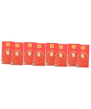 ABOOFAN 8 Pcs Red Envelope Rabbit Year Money Envelopes Wedding Red Packet Red Money Packets Bunny Red Packets New Year Money Envelopes 2023 Red Packet Chinese Red Packets Lucky China Paper