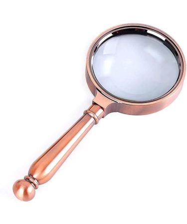 Magnifying Glasses for Hobbies Reading Magnifier Magnifier Retro Magnifying Glass Eldly/Amblyopia/Physics Class Students/Interested Enthusiasts Read Handheld Extra Large Portable Metal + Optical Gl