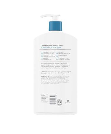 Lubriderm Value-Size Daily Moisture Lotion + Pro-Ceramide with Shea Butter & Glycerin Moisturizes Dry Skin, Hydrating Face, Hand & Body Lotion is Lightly Scented & Non-Greasy, 32 fl. oz - Buy Online on GoSupps.com
