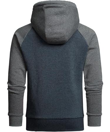 Men's Zip Up Cardigan Jacket - Lightweight Sweatshirt for Men - Slim Lapel Zipper - E-blue - Size Large - Buy Online on GoSupps.com