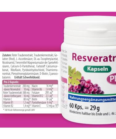 Buy Pharma-Peter RESVERATROL PLUS Capsules - 60 Count | Premium Antioxidant Supplement for Heart Health - Buy Online on GoSupps.com